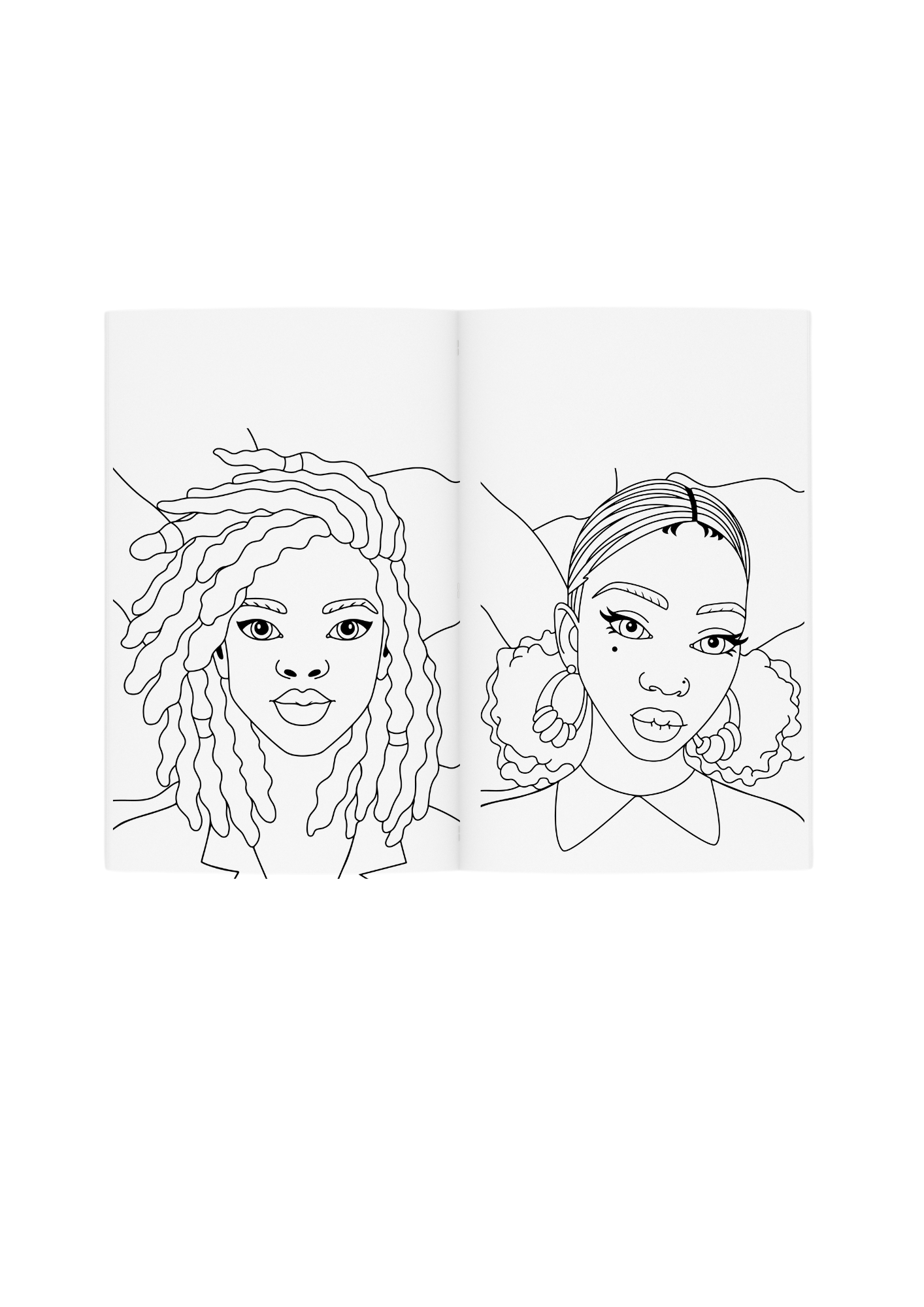 Black Women Coloring Book