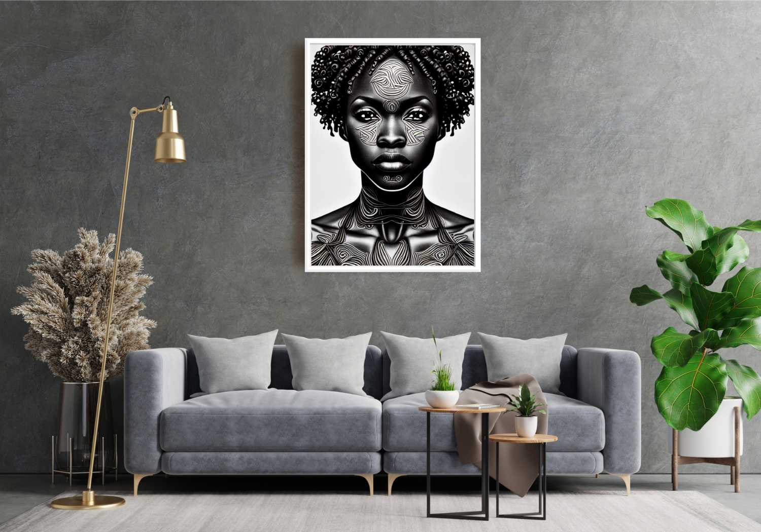 Black & White Tribal Woman