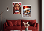 Sipping Coffee Xmas Poster