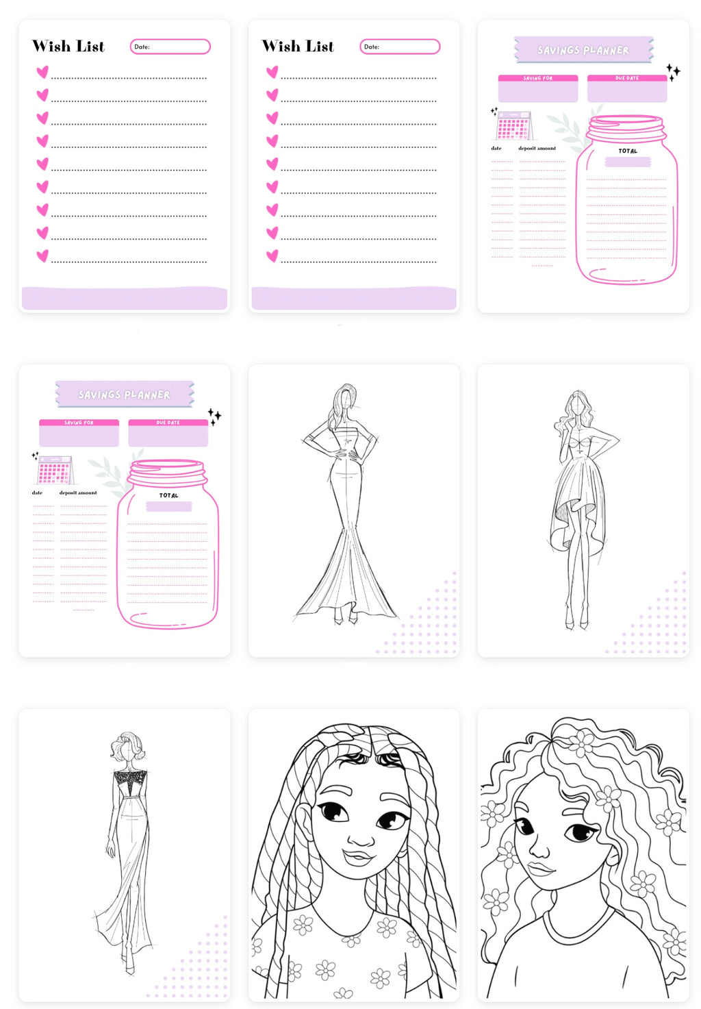 Girly Custom Planner