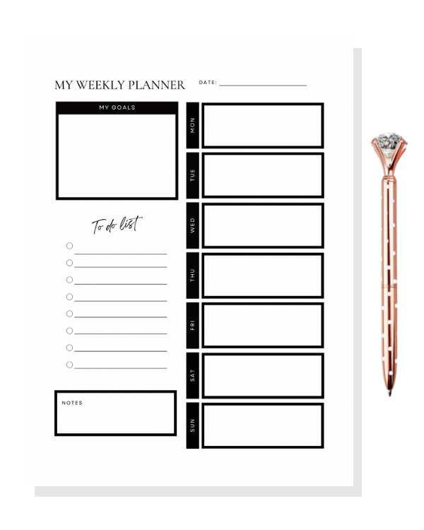Weekly Planner Insert