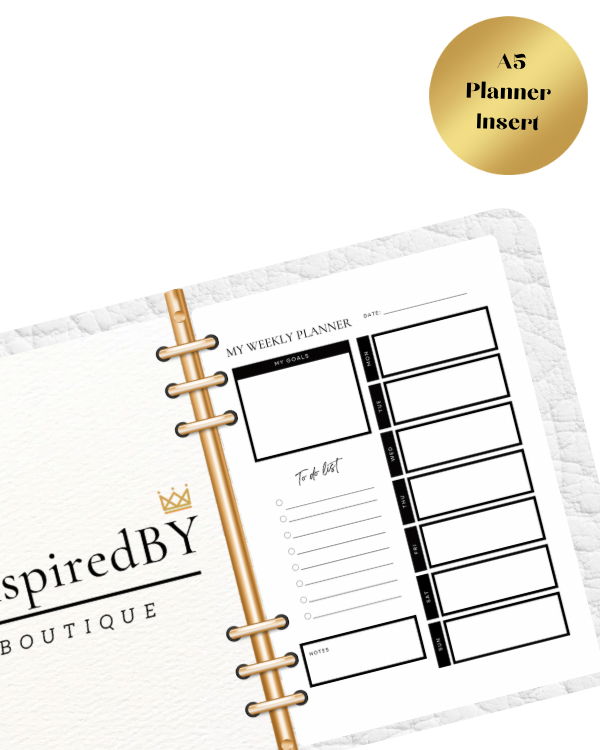 Weekly Planner Insert