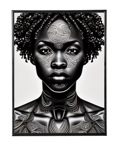 Black & White Tribal Woman